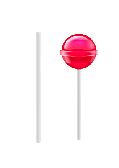 Paper Lollipop Stick Ø 3 a 4 mm - 75 a 80 mm